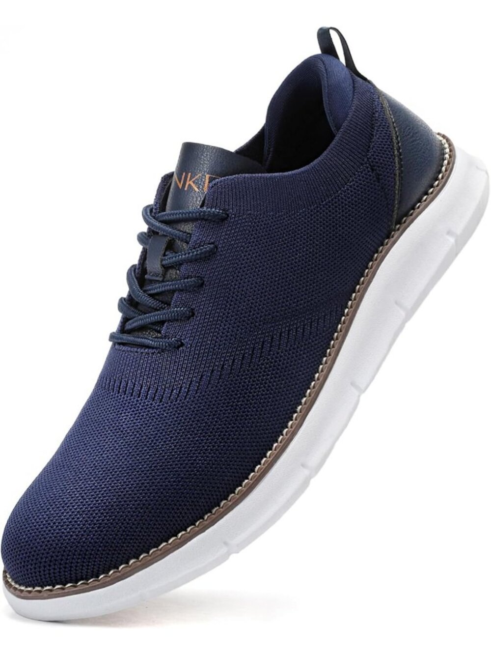 SVNKE Men's Dark Blue Rubber Lightweight Comfortable Lace Up Casual Sneakers